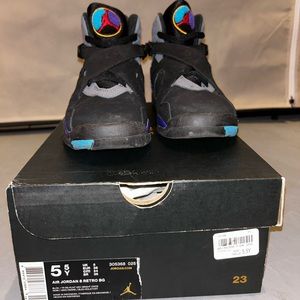 USED Jordan 8 Retro Aqua (2015) Sz 5.5Y